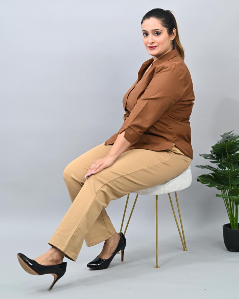 Black Plus Size Bootcut Flare Pants