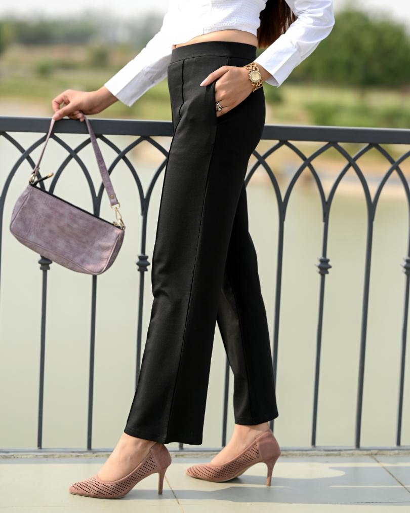 Wine Bootcut Flare Pants