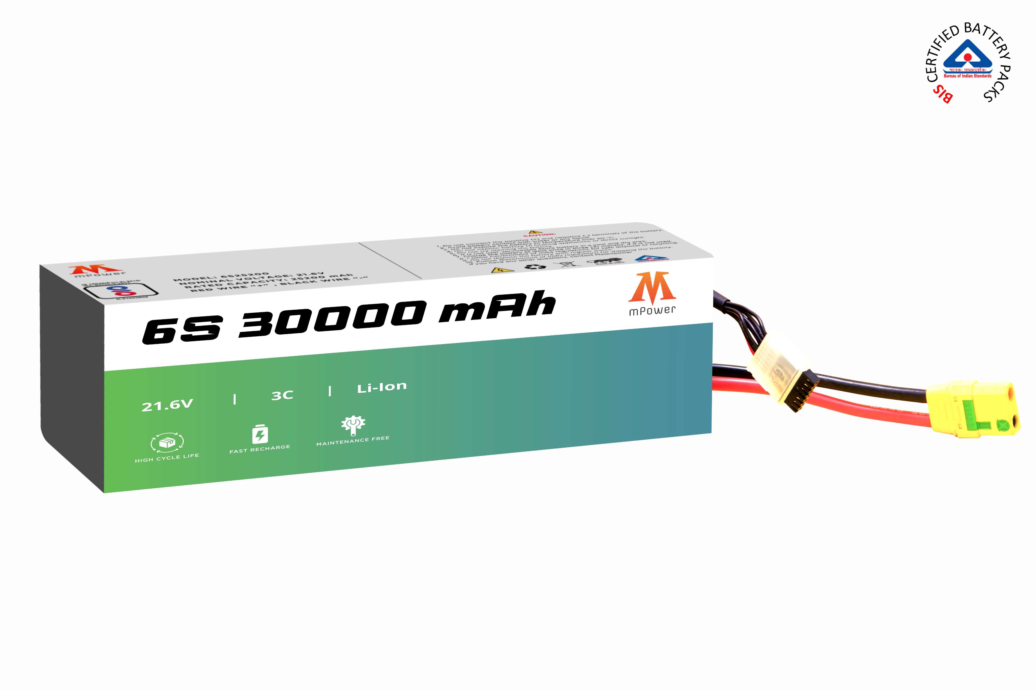 mPower 6S 21000mAh Lithium-Ion Battery for Delivery Drones 