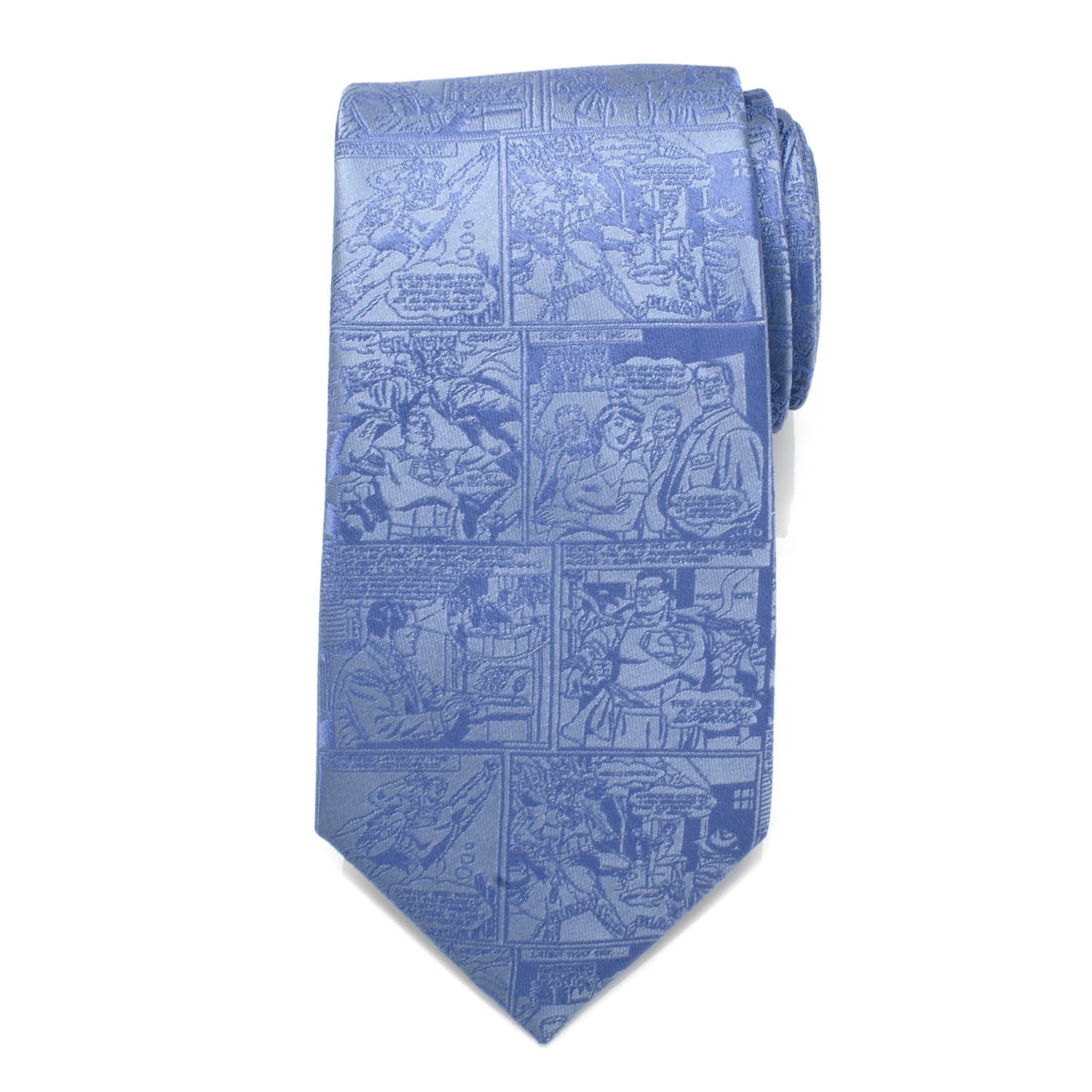 Blue Superman Comic Tie