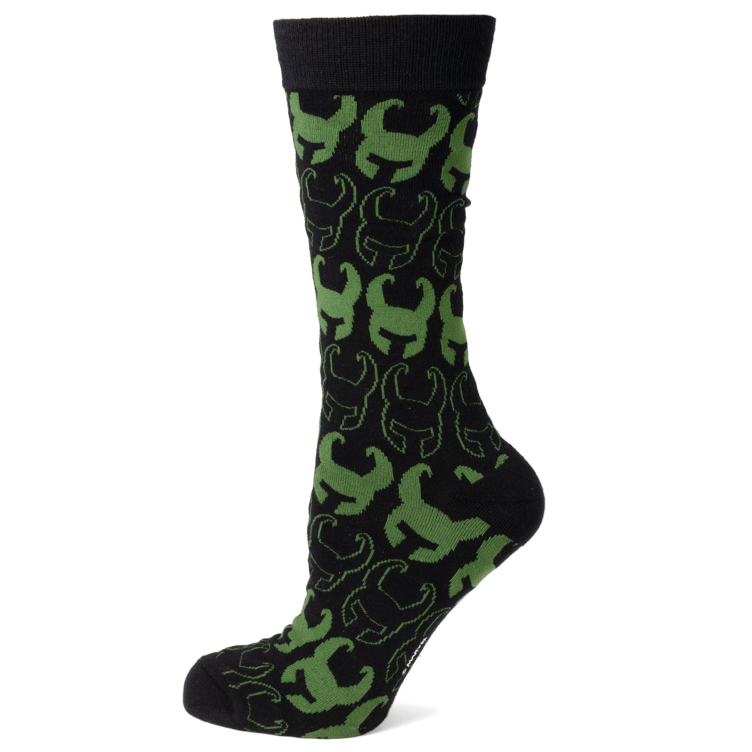 Loki Pattern Green Black Socks