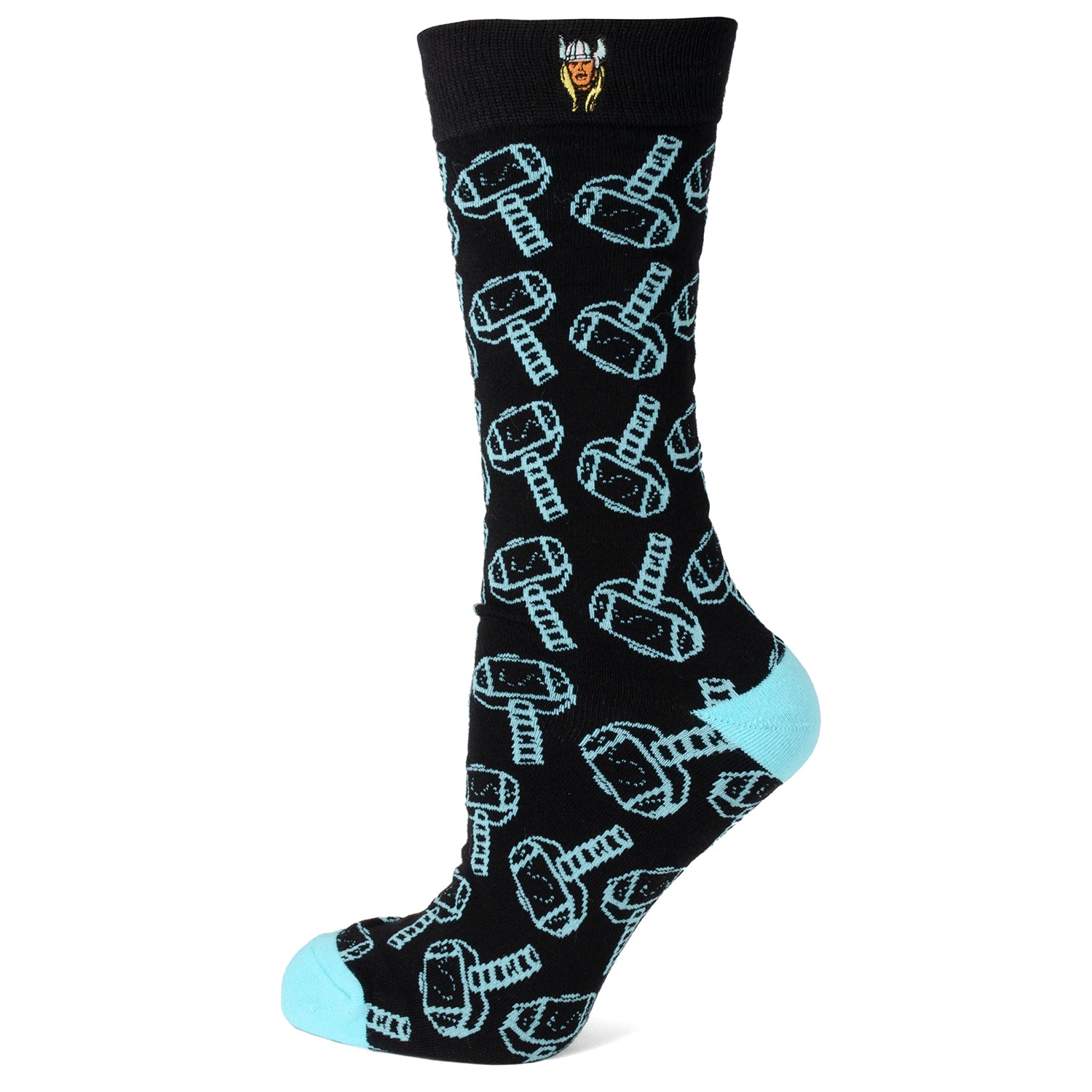 Thor Pattern Blue Black Socks