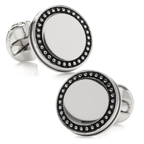 Engravable Studded Cufflinks