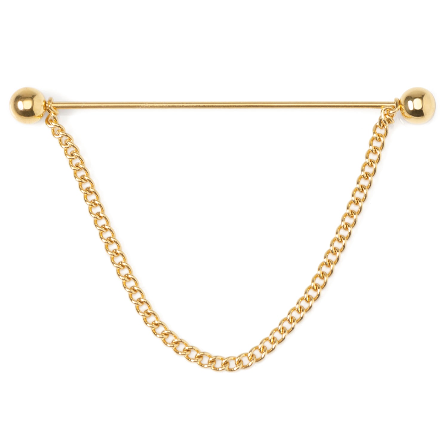Stainless Steel Gold Chain Collar Bar