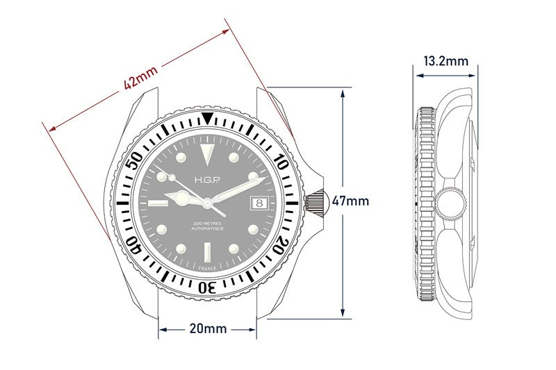 DIVER 200M AUTOMATIC – HGP - Dive Watches