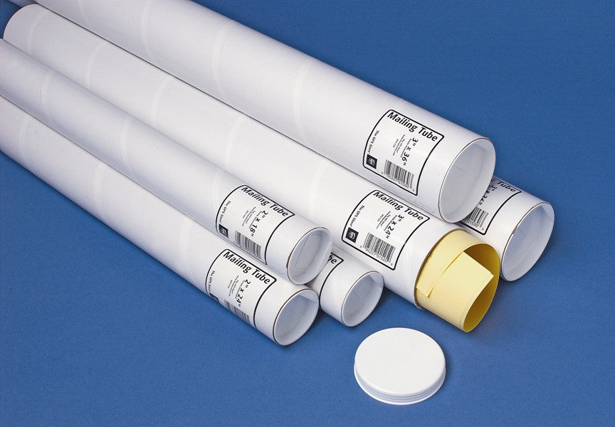 Mailing tubes w/ end caps - 2 x 18