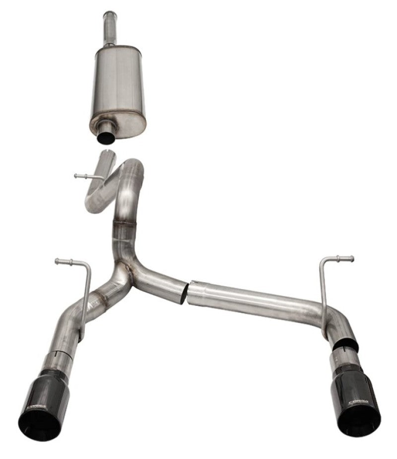 Corsa 18-21 Jeep Wrangler JLU 3.6L 2.75in Sport Cat-Back Exhaust w/ 4in Black Tips - HighLift Off product image