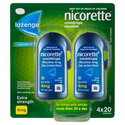 Nicorette Cool Drops 4mg 80 Piece