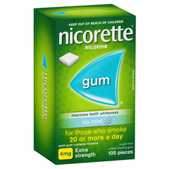 Nicorette Gum 4mg Icy Mint 105 Piece