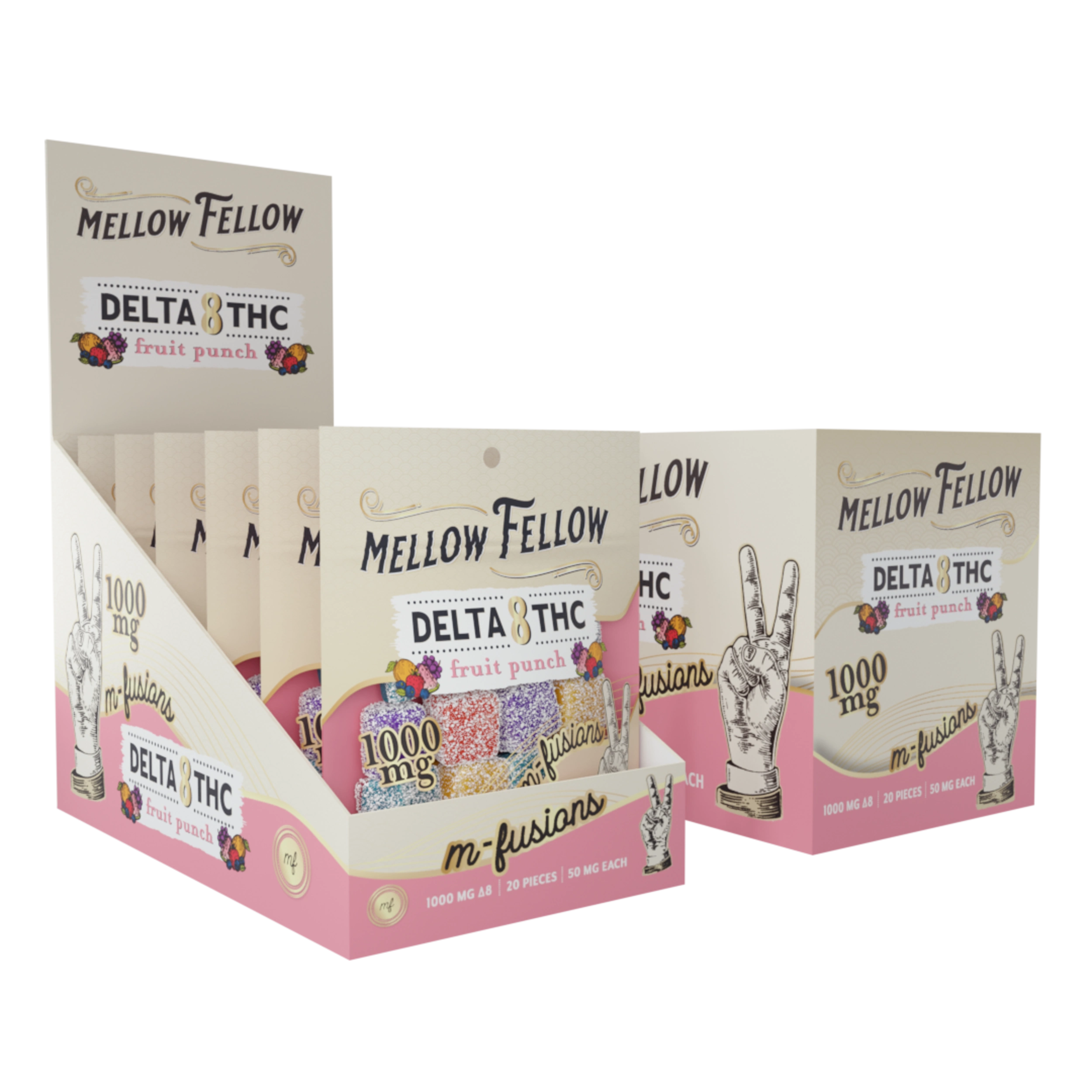 Mellow Fellow Delta 8 M-Fusion Gummies 1000mg