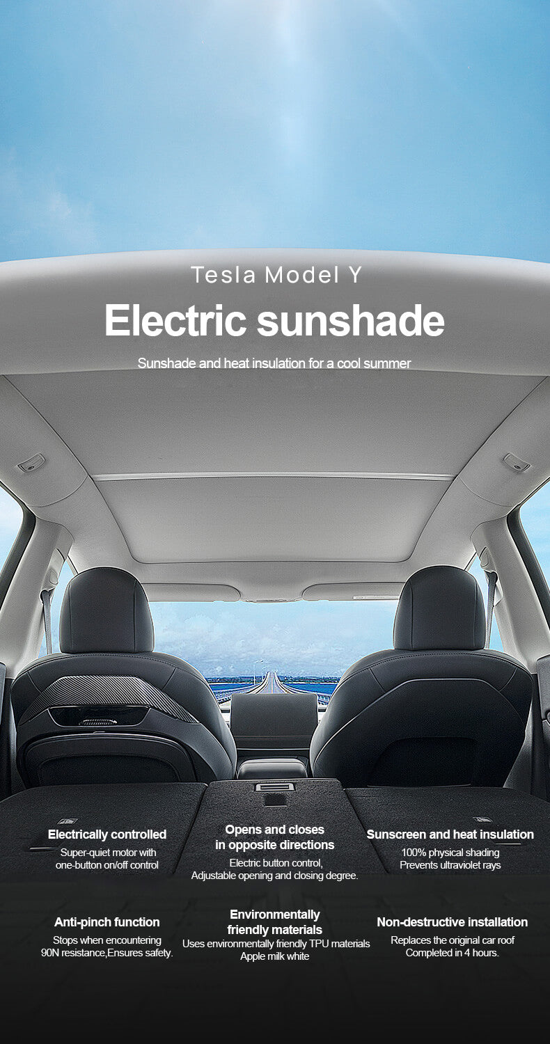 Tesla Model 3/Y Electric Sunshade/Interior/Tesla/Tesla modifications/Car  accessories/Tesla accessories/Interior modifications
