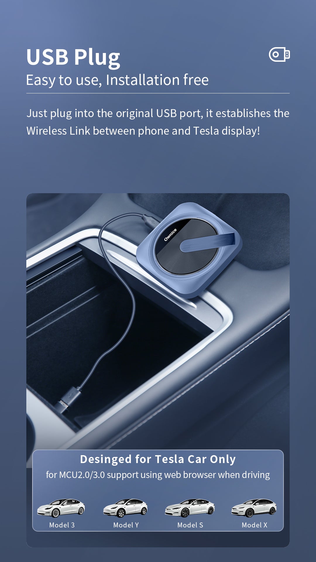 Boîte ai automatique pour tesla/Intérieur/Tesla/Tesla modification/ Accessoires de voiture/Accessoires Tesla/Modification intérieure/Carplay