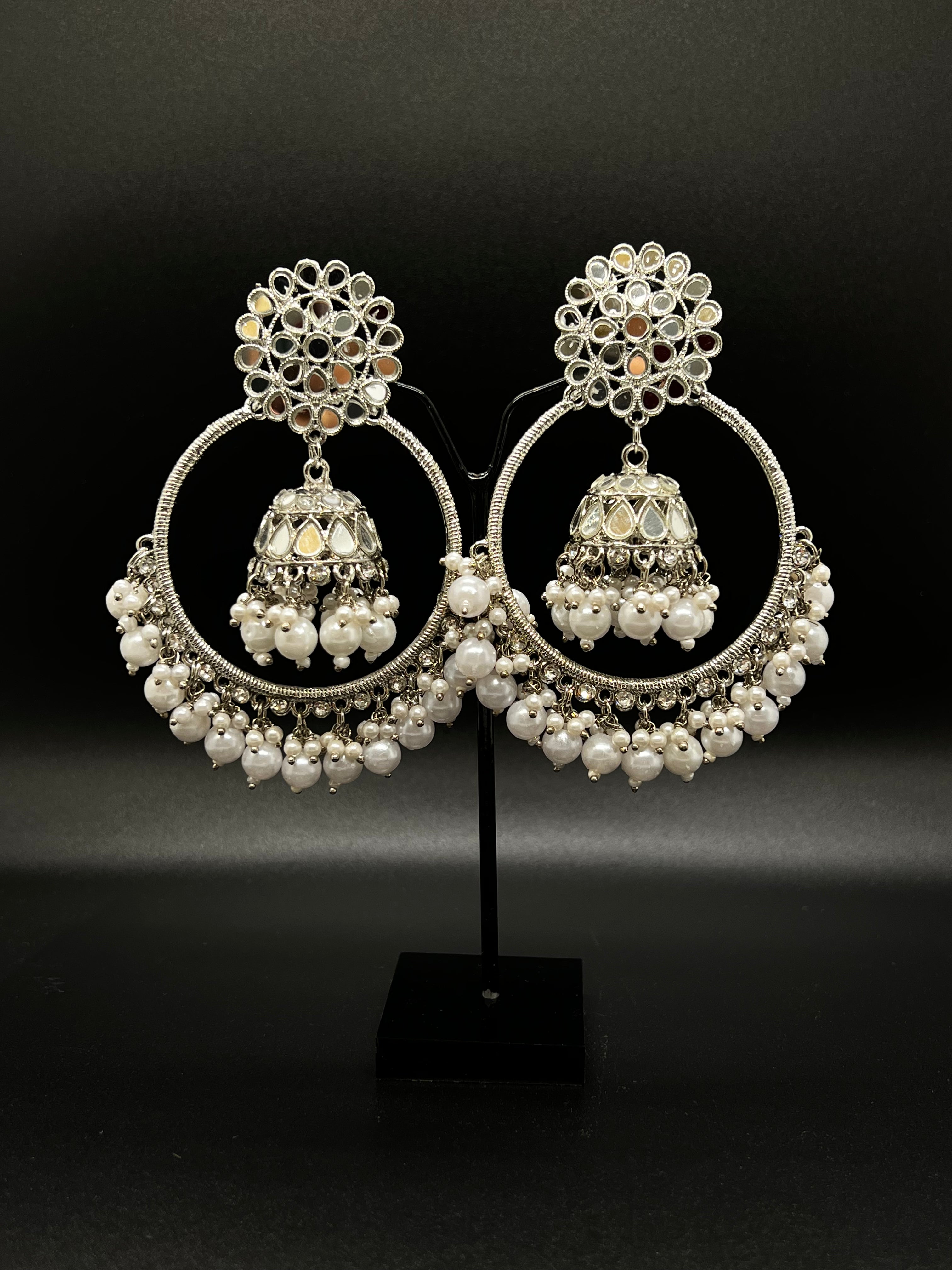 Aira Jhumkas Silver
