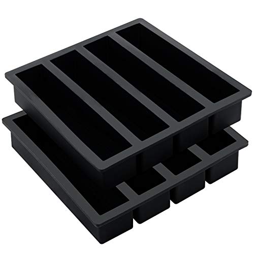 Ice Cube Tray, Square Ice Trays for Freezer with Lid & Bin, Square Ice Cube  Mold, 2 Tiers, 1 Ice Bucket and Shovel, Easy Release Stackable