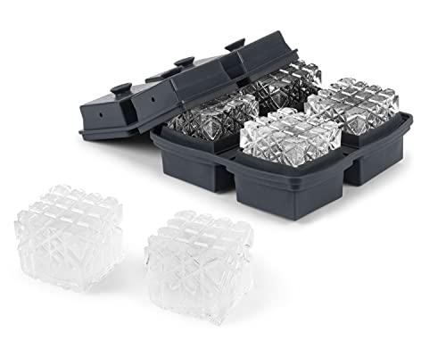 Ice Cube Tray, Square Ice Trays for Freezer with Lid & Bin, Square Ice Cube  Mold, 2 Tiers, 1 Ice Bucket and Shovel, Easy Release Stackable