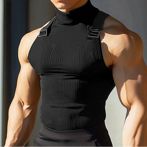 Turtleneck Combat Ribbed Tank Top / Unisex - Victorious Strong Fitness