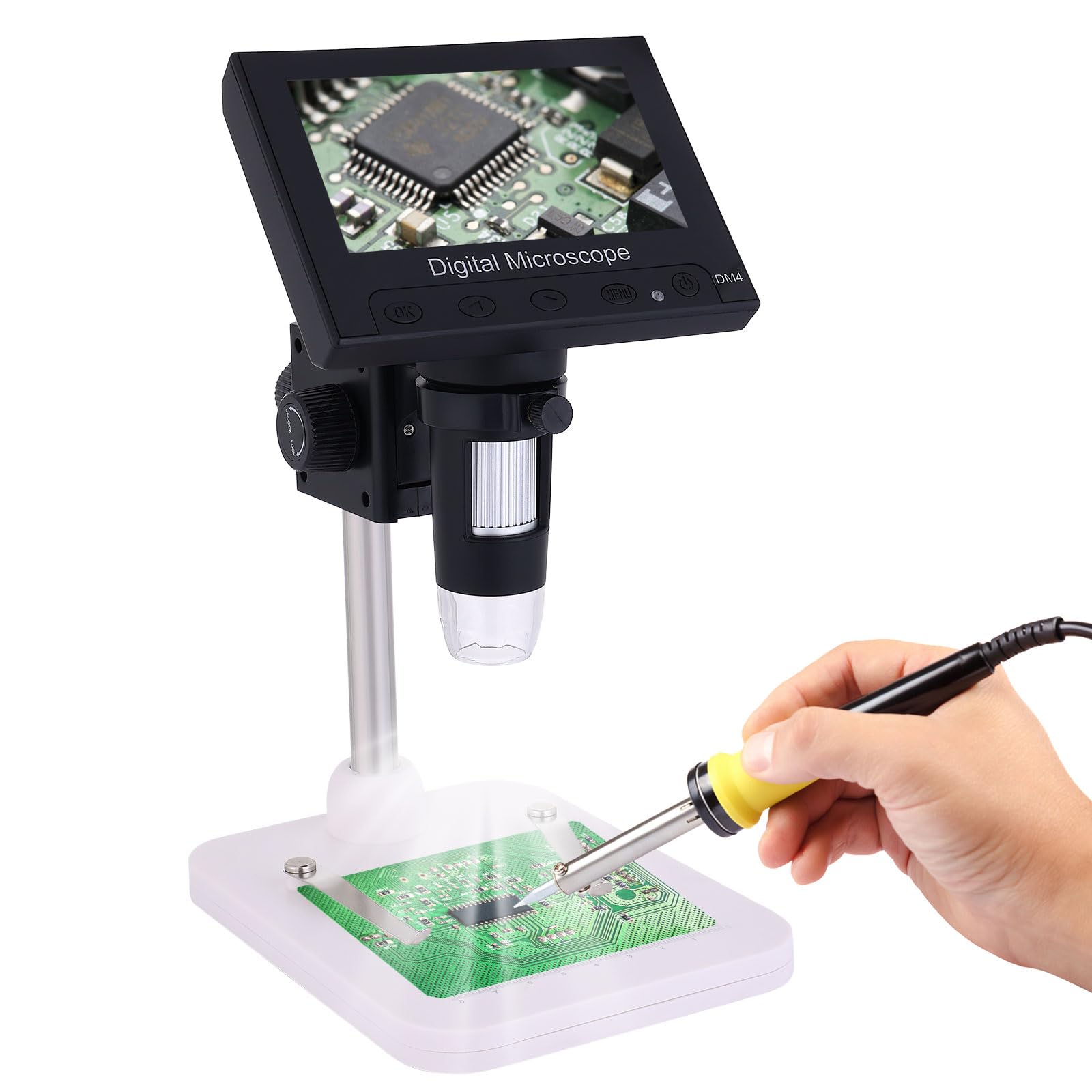 AD208 Coin Microscope with 8.5 Inch Screen 260X LCD Lab Handheld USB D