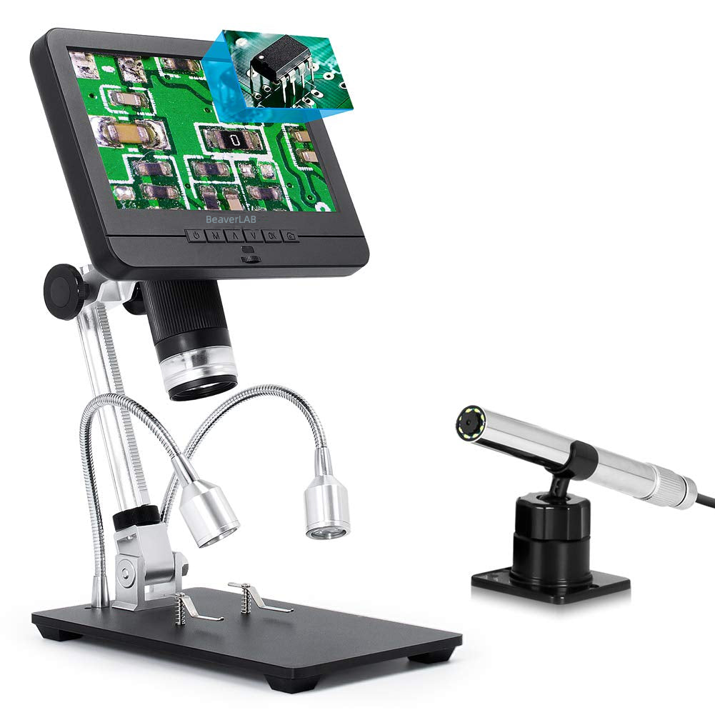 AD208 Coin Microscope with 8.5 Inch Screen 260X LCD Lab Handheld USB D