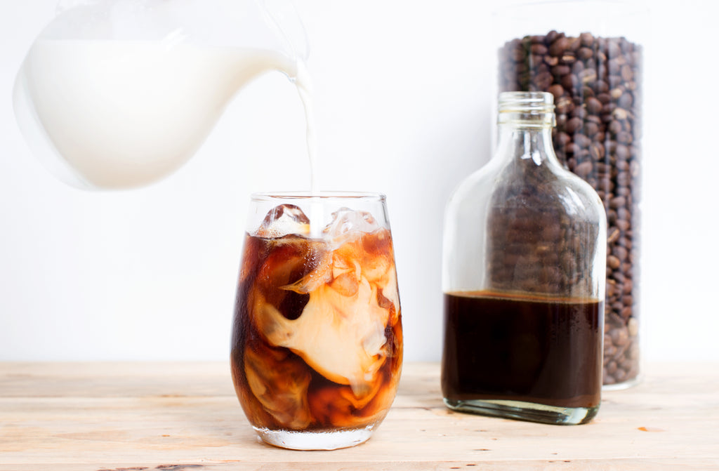 coffee concentrate pouring