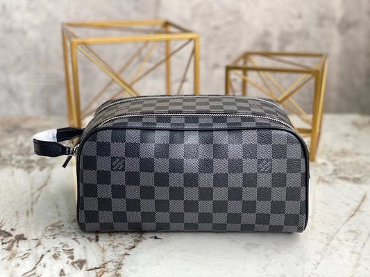 Louis Vuitton Damier Ebene Dopp Kit Toiletry Bag - Brown Toiletry Bags,  Bags - LOU719162