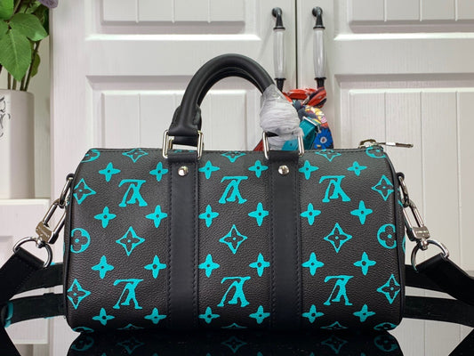 Louis Vuitton Blue Watercolor Monogram XS Keepall Bandouliere Bag