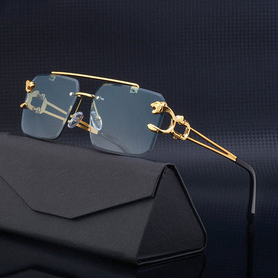 Retro Classic Fashion Square Sunglasses Men Vintage Luxury Brand Design  Women Pilot Metal Frame Sun Glasses Summer Trend Shades