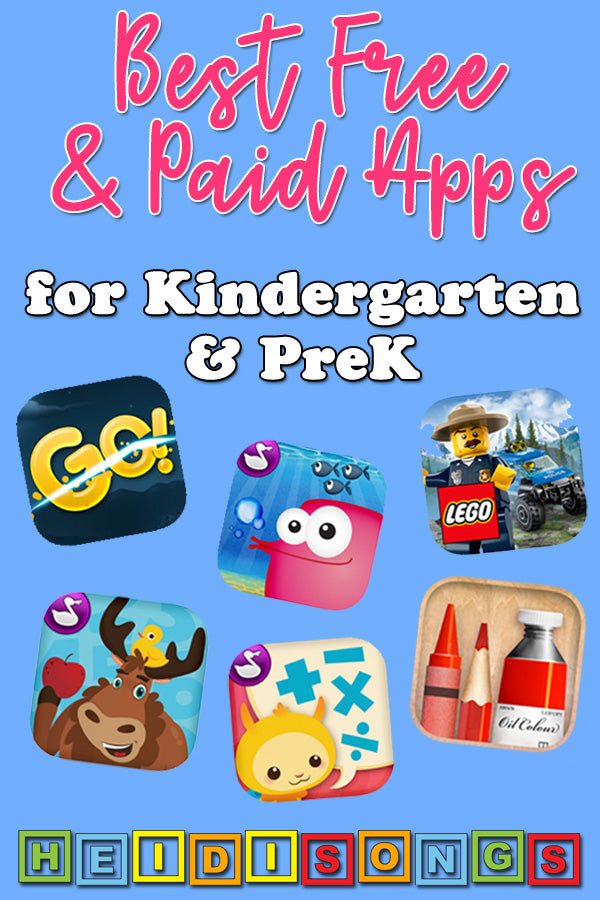 Best Paid & Free Apps for Kindergarten & PreK - HeidiSongs, apps, free, download, sight words, math, phonics, letters, numbers