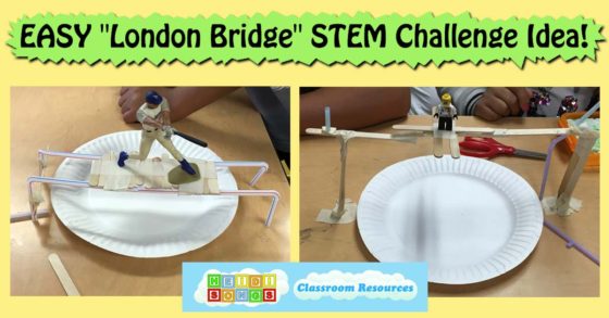 EASY "London Bridge" STEM Challenge Idea! Heidisongs, kindergarten, first grade, Tk, nursery rhymes