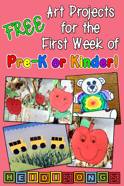 Free art projects for pre-k and kinder - first week