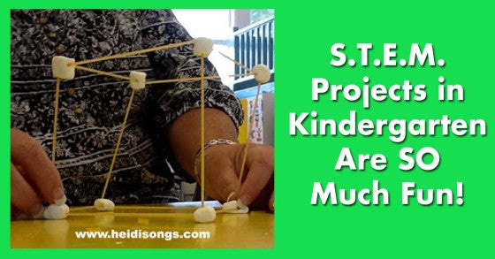 STEM Projects in Kindergarten are So Much Fun! Heidisongs, tk, DIY, stations, whole group activities