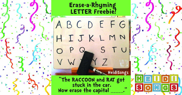 Erase a Rhyme, Letter! HeidiSongs freebie