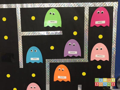 Pacman ghosts for bulletin board freebie