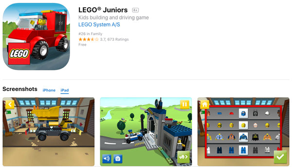 Lego Juniors App