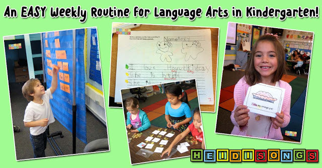 An EASY Weekly Routine for Language Arts in Kindergarten!