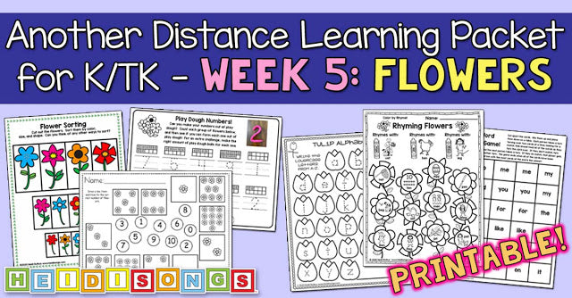 Distance Learning Packet: Flowers