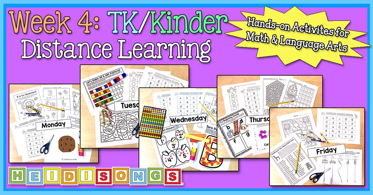 Week 4: TK/Kinder Distance Learning Packets