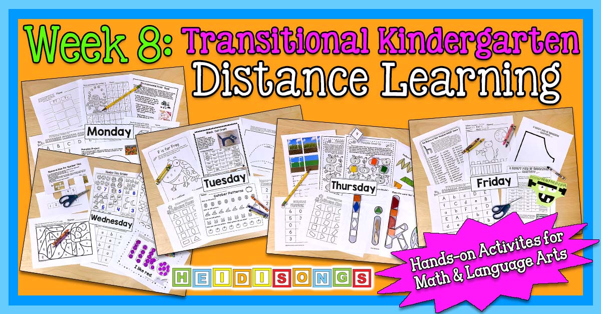 TK/K Distance Learning Packets - Fall Week 7 & Week 8! NO PREP PRINTABLES!