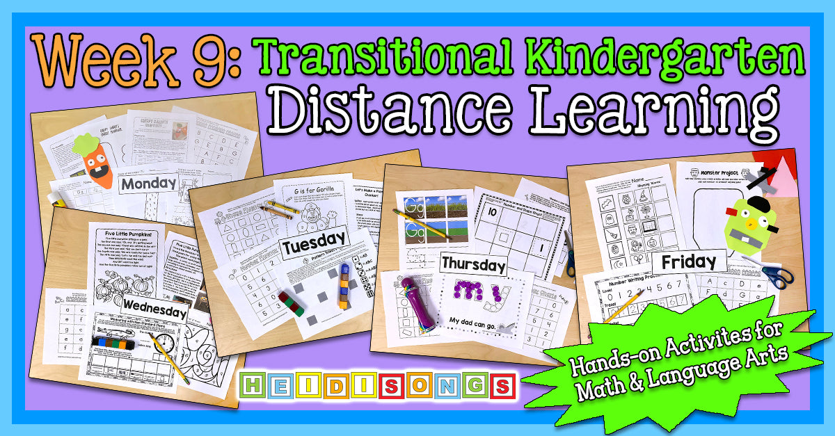 Fall WEEK 9 - TK/Kinder Distance Learning Packet! (NO PREP PRINTABLES!)