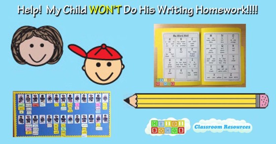 Help! My Child WON'T Do His Writing Homework!!!!