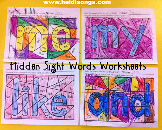 Hidden Sight Word Coloring Worksheets (Freebie Alert!)