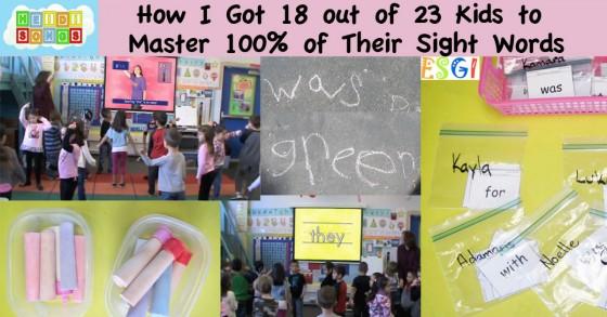 How I Got 18 out of 23 Kids to Master 100 of Their Sight Words