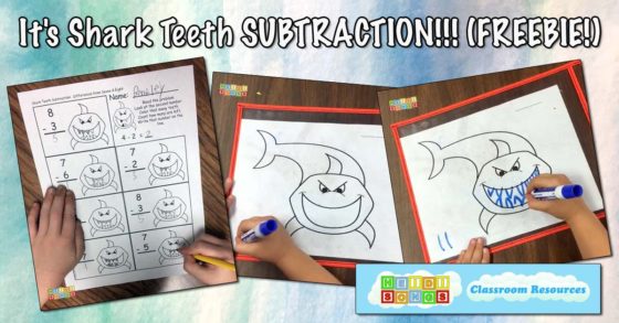 It's Shark Teeth SUBTRACTION!!! (FREEBIE!)