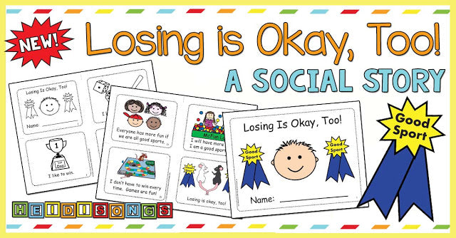 New! ‘Losing is Okay, Too’ Social Story for Good Sportsmanship!