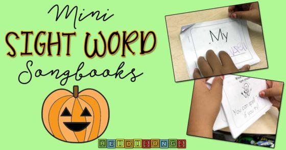 Mini Sight Word Songbooks!