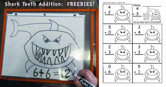 Shark Teeth Addition: Math on My Mind!