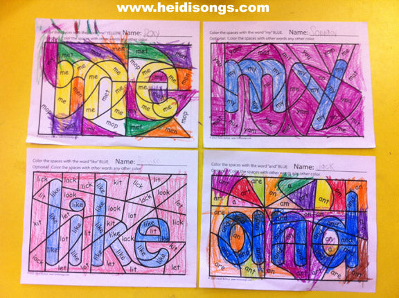 Hidden Sight Word Coloring Worksheets! (Freebie alert!)