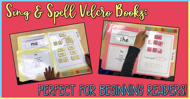 Sing & Spell Velcro Books: Perfect for Beginning Readers!