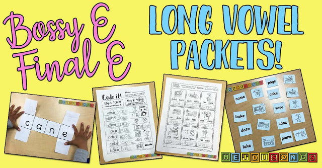 Bossy E/Final E Long Vowel Packets!