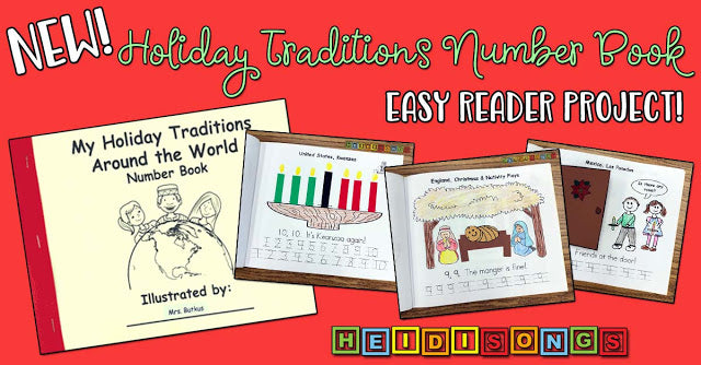  “My Holiday Traditions Number Book” Easy Reader Project!