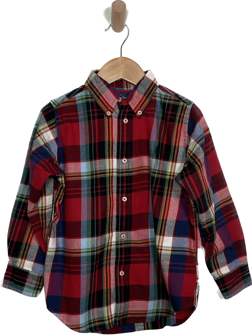 ralph lauren red plaid dress shirt 5Y - Corduroy Kids